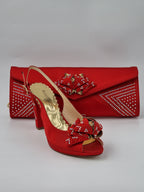 Franco Bellini Red Ornament Set - Italian Shoe and Bag Set - Classic Shoes London