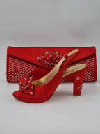 Franco Bellini Red Ornament Set - Italian Shoe and Bag Set - Classic Shoes London