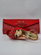 Franco Bellini Red Ornament Set - Italian Shoe and Bag Set - Classic Shoes London