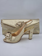 Franco Bellini Gold Ornament Set - Italian Shoe and Bag Set - Classic Shoes London