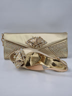 Franco Bellini Gold Ornament Set - Italian Shoe and Bag Set - Classic Shoes London