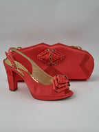 Franco Bellini Coral Ornament Set - Italian Shoe and Bag Set - Classic Shoes London
