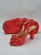 Franco Bellini Coral Ornament Set - Italian Shoe and Bag Set - Classic Shoes London
