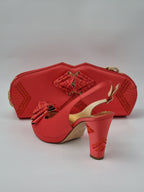 Franco Bellini Coral Ornament Set - Italian Shoe and Bag Set - Classic Shoes London
