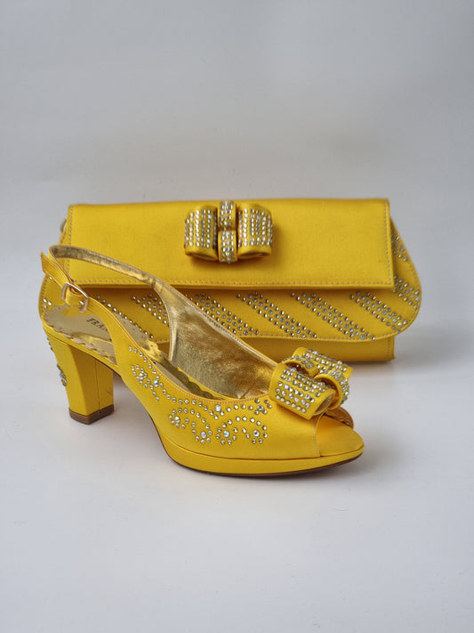 Franco Bellini Yellow 'Knotted' Set - Classic Shoes London