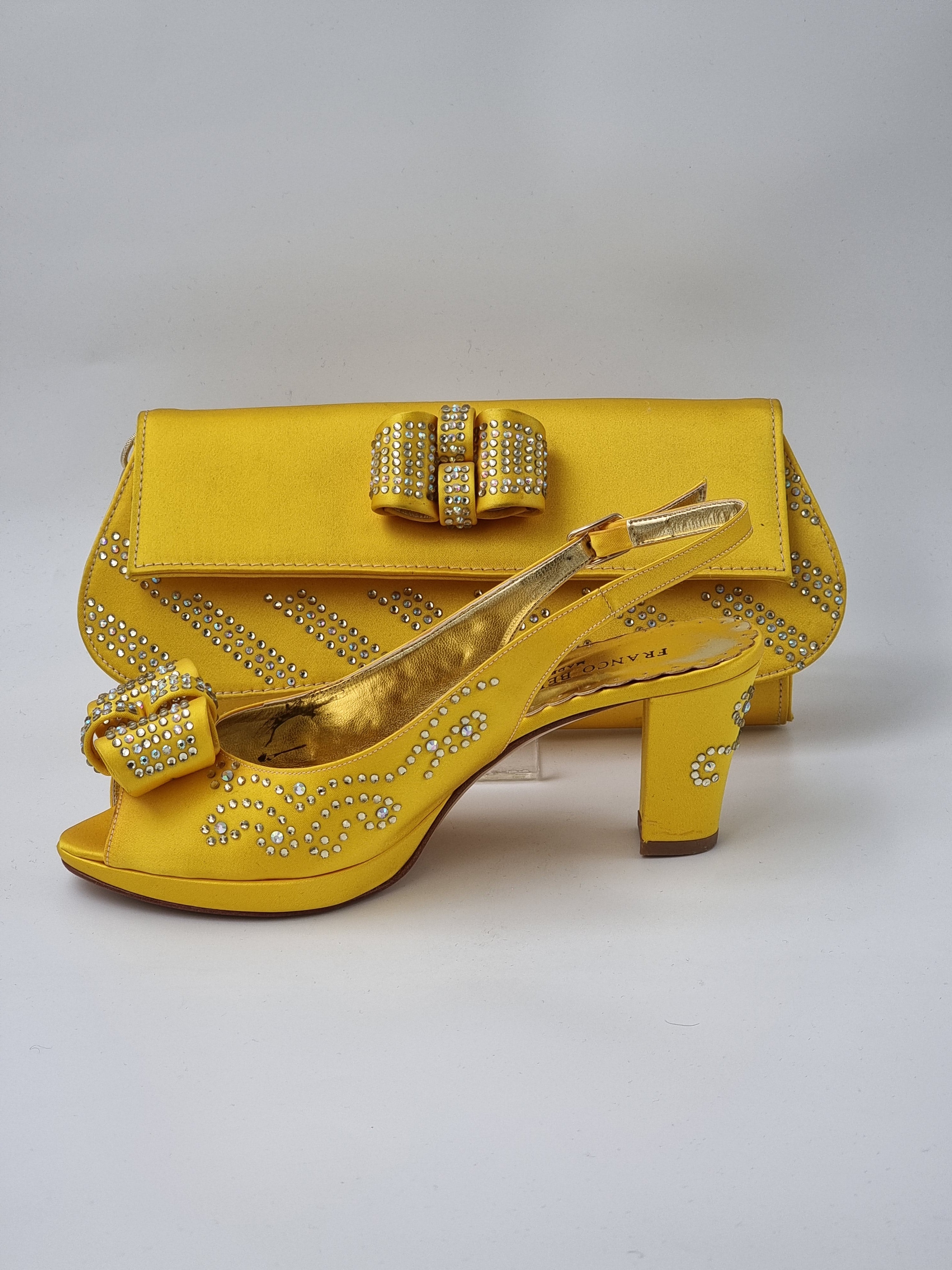Franco Bellini Yellow 'Knotted' Set - Classic Shoes London