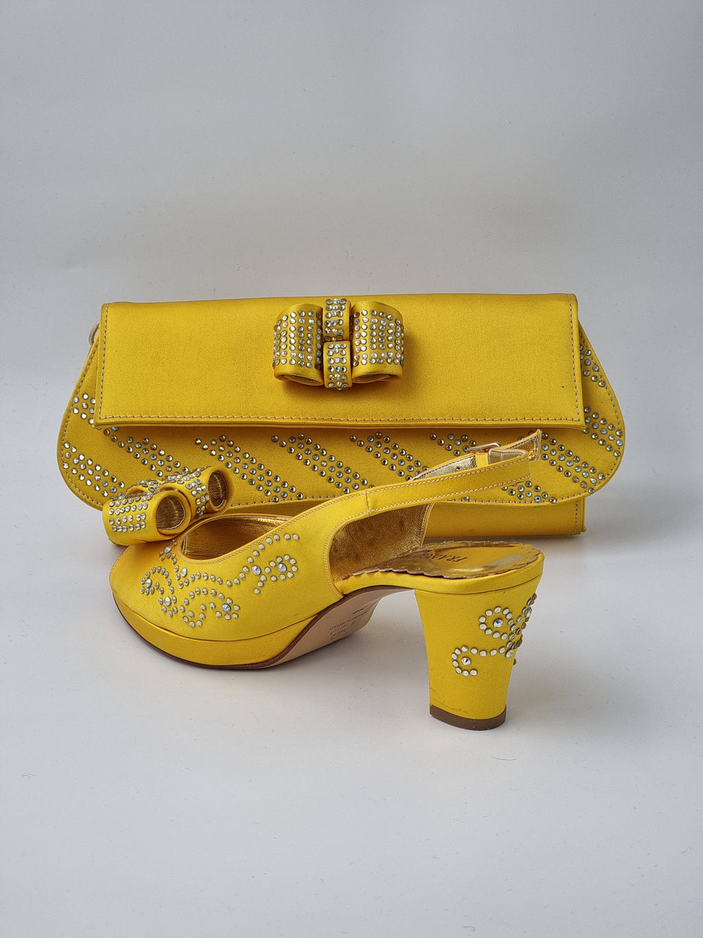 Franco Bellini Yellow 'Knotted' Set - Classic Shoes London