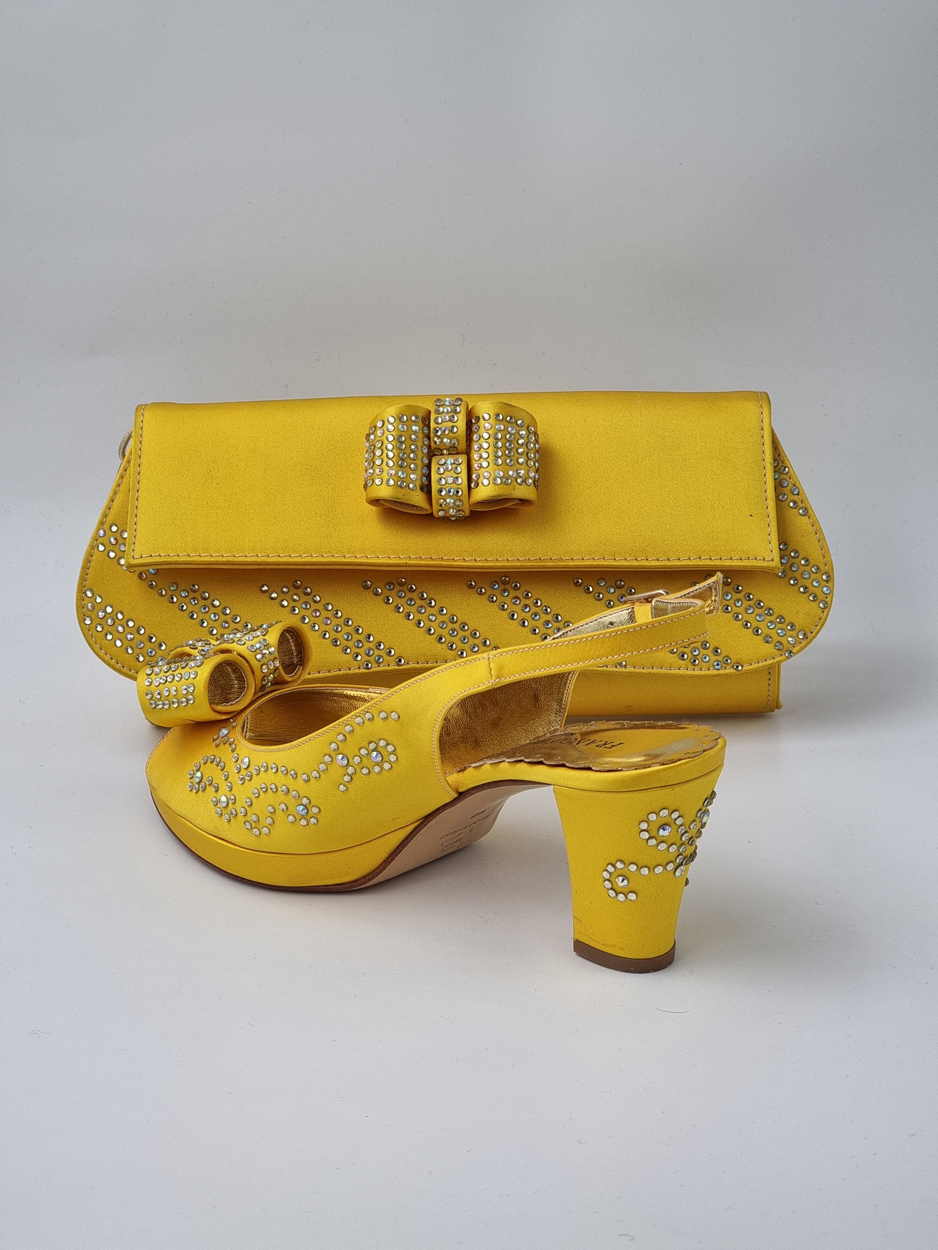 Franco Bellini Yellow 'Knotted' Set - Classic Shoes London