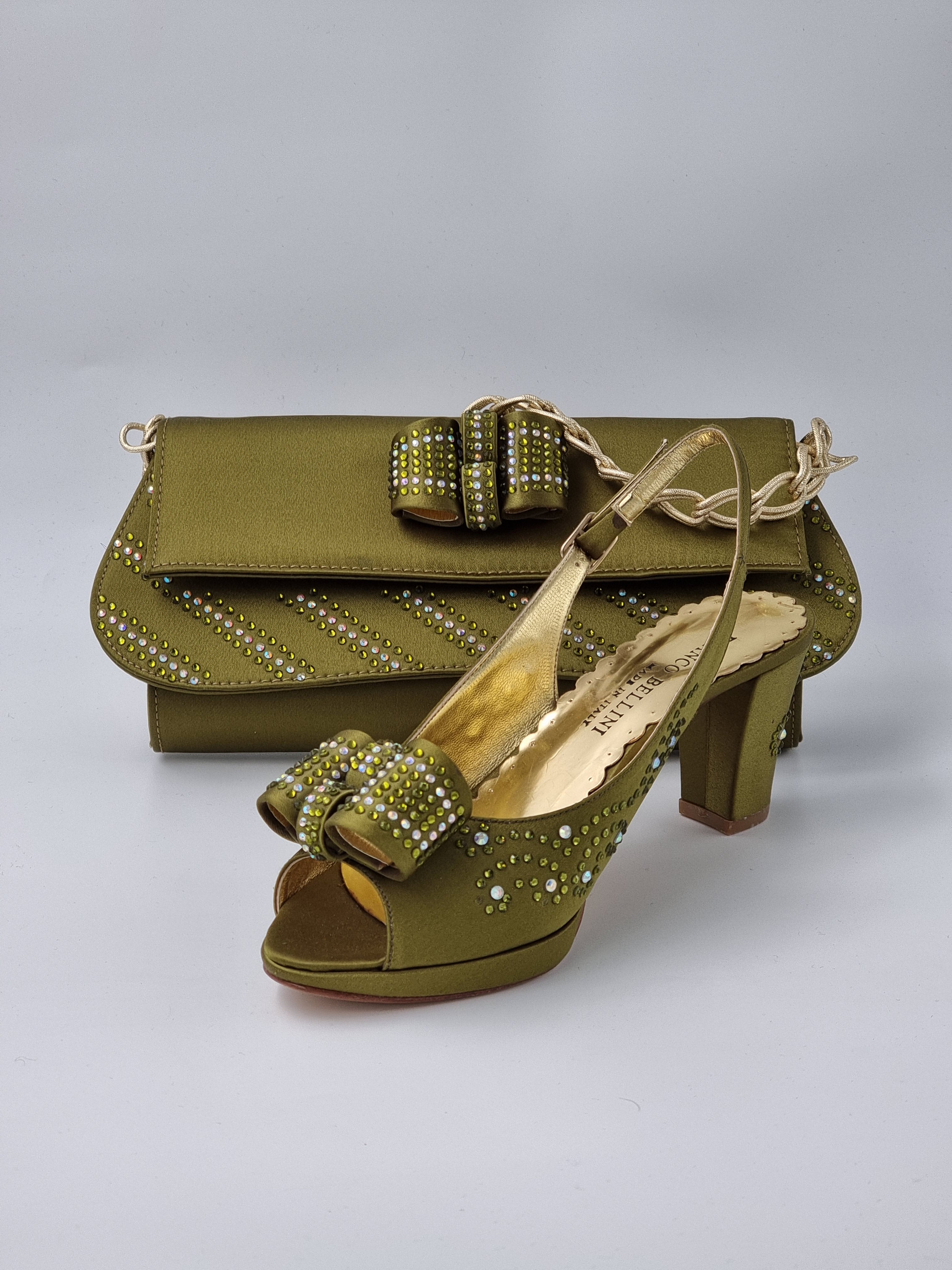 Franco Bellini Olive Green 'Knotted' Set - Classic Shoes London