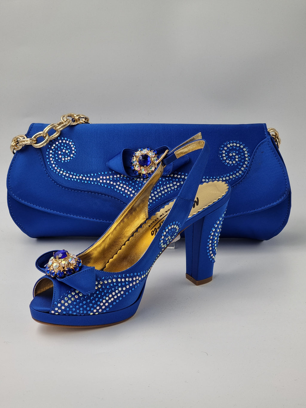 Marino Carlo Royal Blue 'Adorned' Set - Classic Shoes London