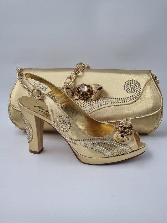 Marino Carlo Gold 'Adorned' Set - Classic Shoes London