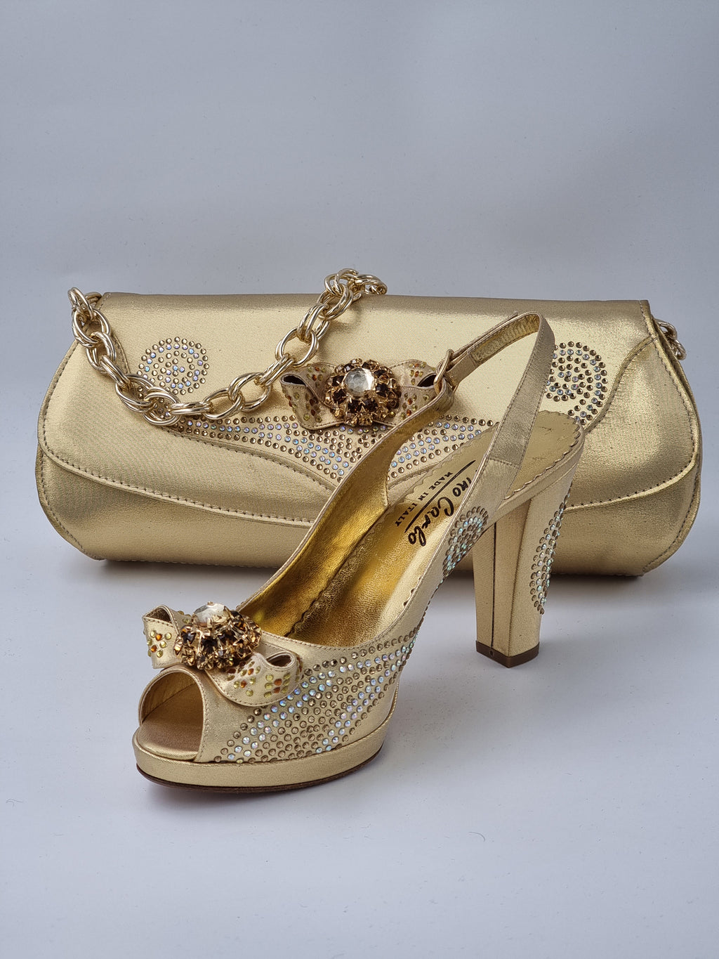 Marino Carlo Gold 'Adorned' Set - Classic Shoes London