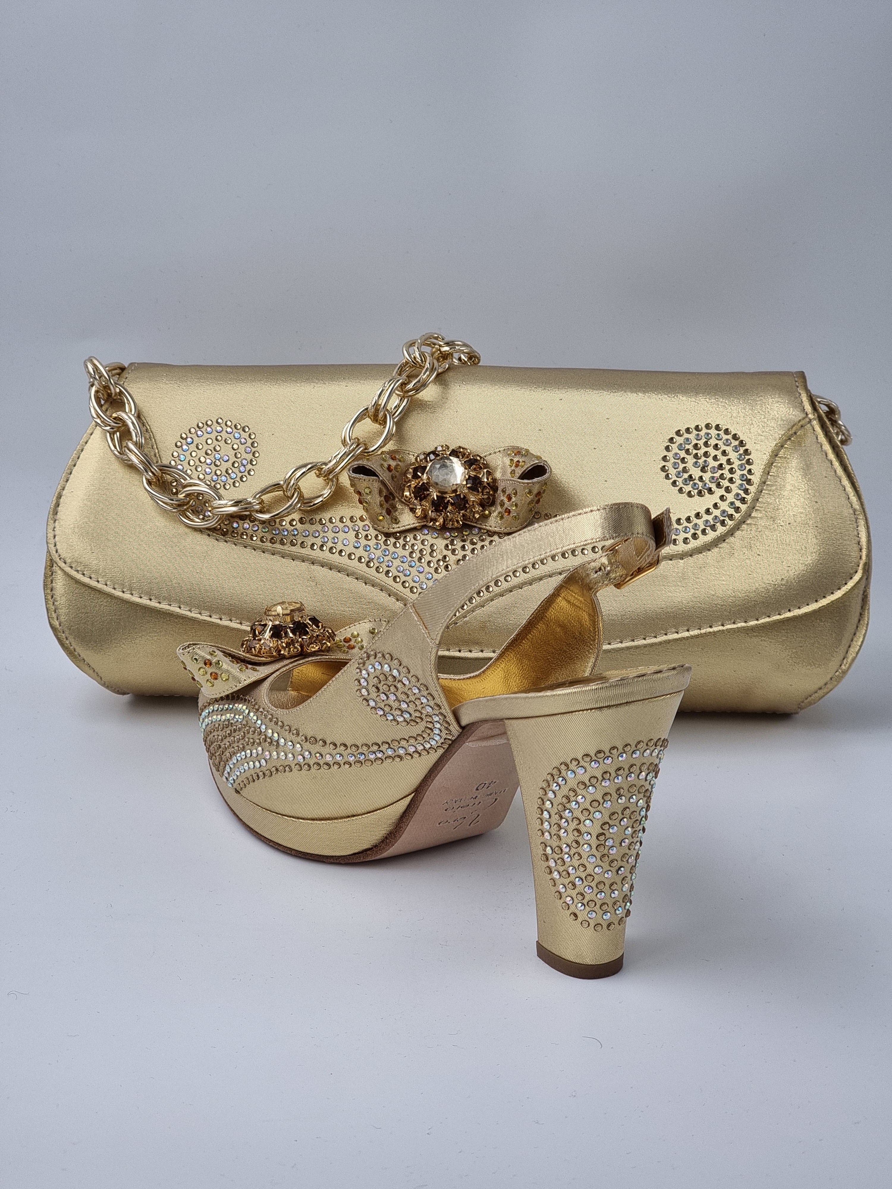 Marino Carlo Gold 'Adorned' Set - Classic Shoes London