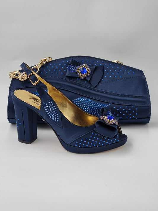 Marino Carlo Navy Blue 'Simple' Set - Classic Shoes London