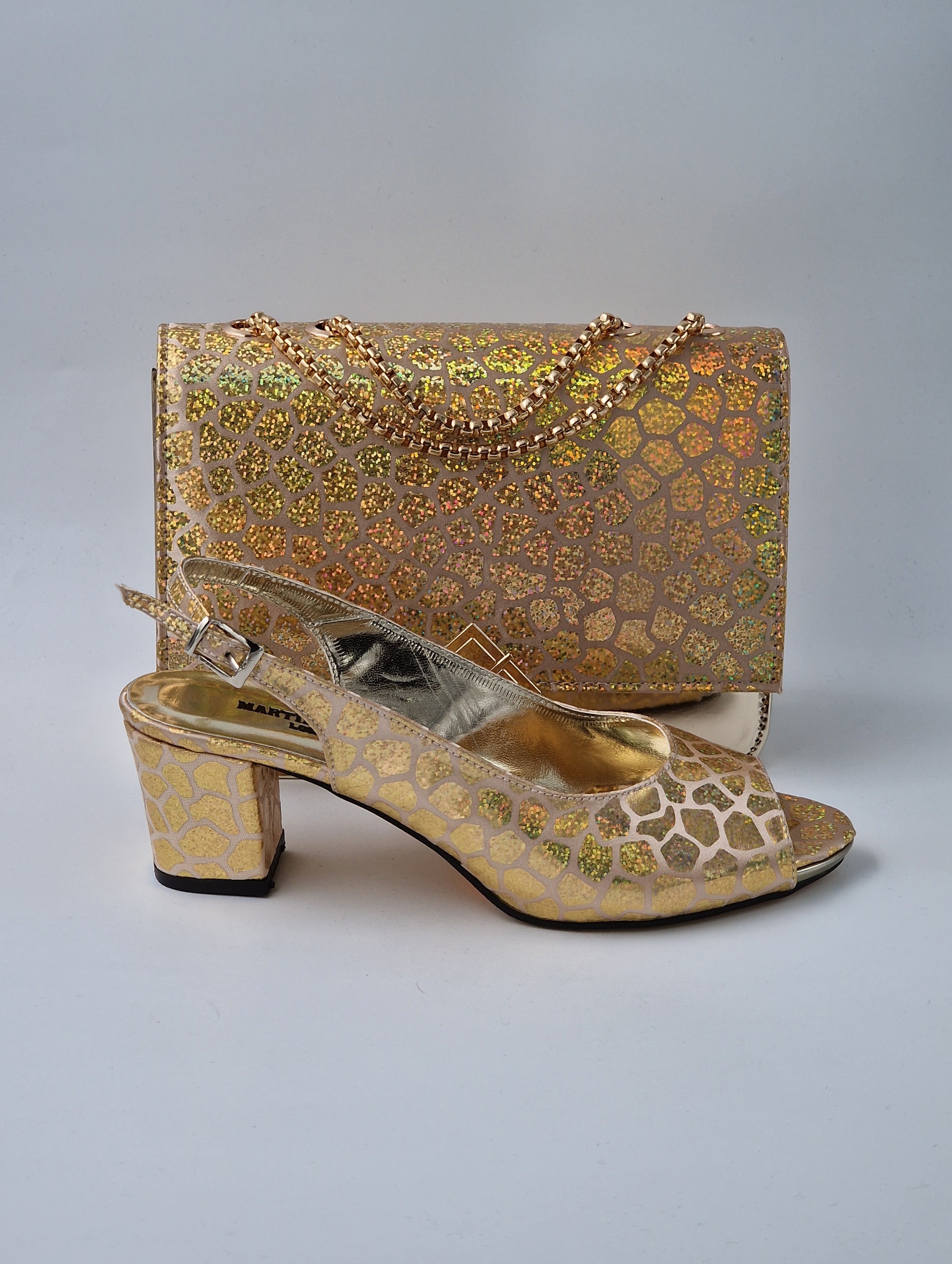 Gold 'Leopard' Set - Classic Shoes London