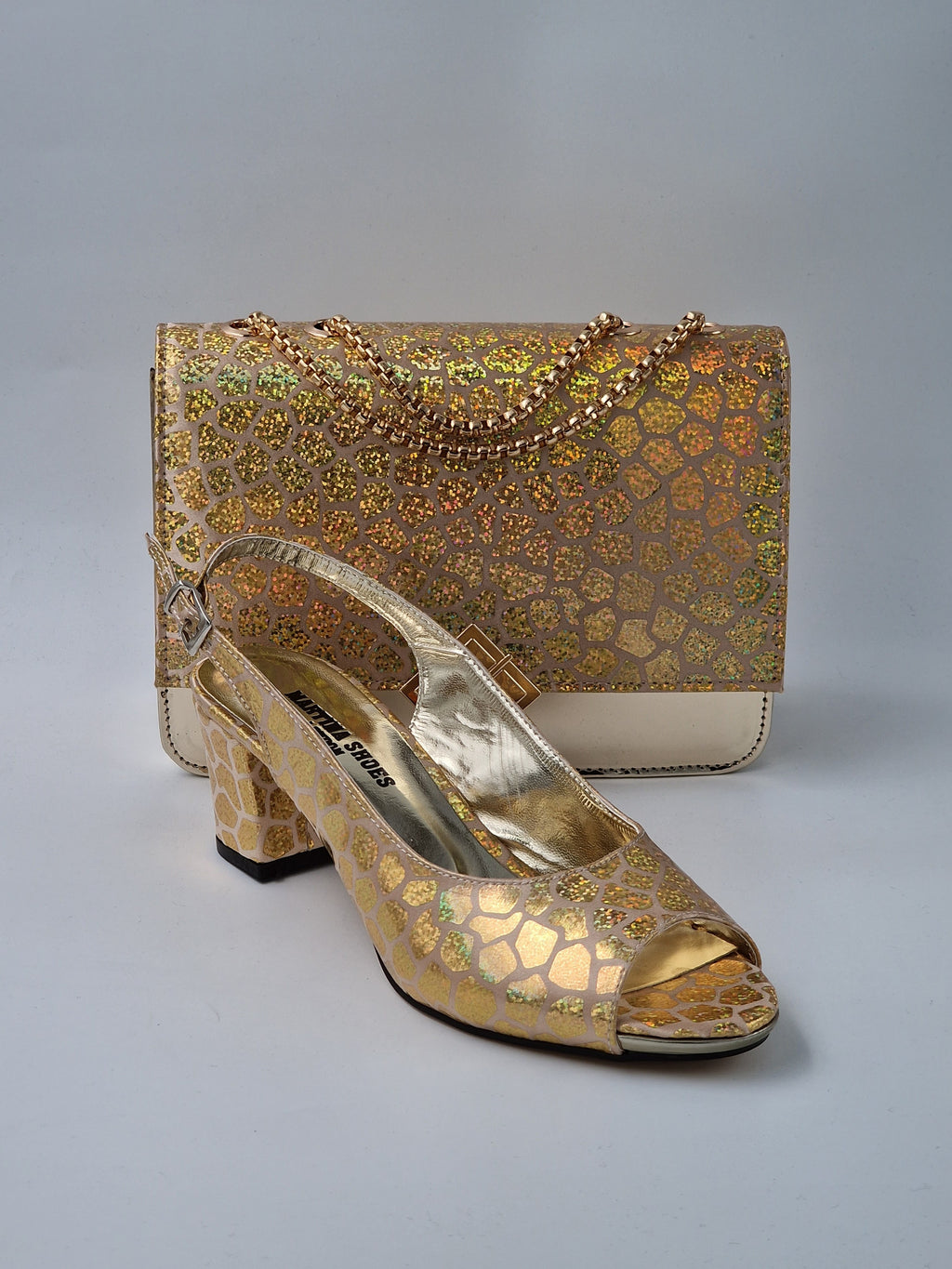 Gold 'Leopard' Set - Classic Shoes London