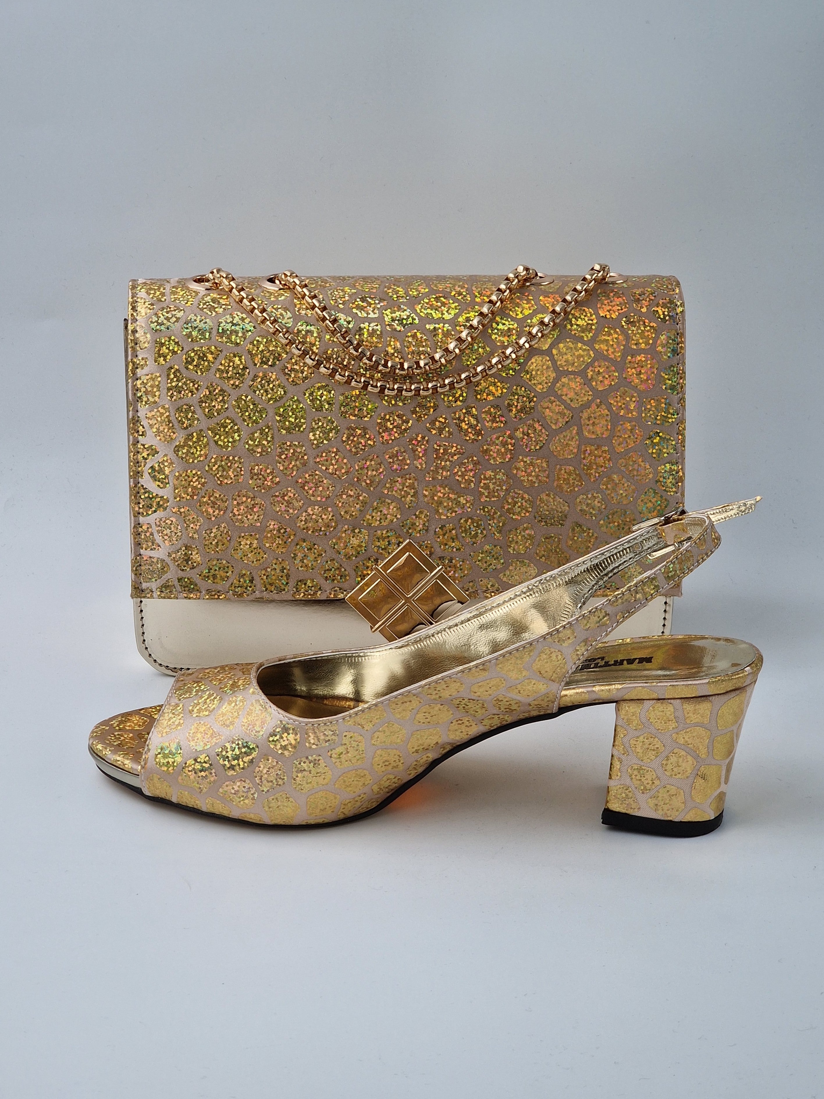 Gold 'Leopard' Set - Classic Shoes London