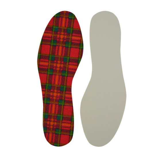 Shoestring Insoles Red Tartan - Classic Shoes London